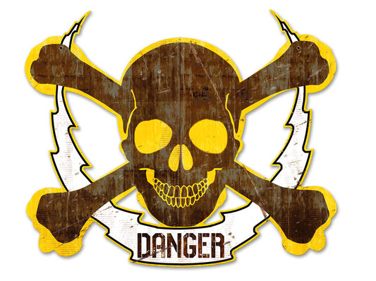 Skull Bolt Danger 19 x 16