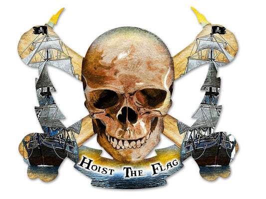 Skull Bolt Hoist The Flag 19 x 16