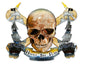 Skull Bolt Hoist The Flag 19 x 16