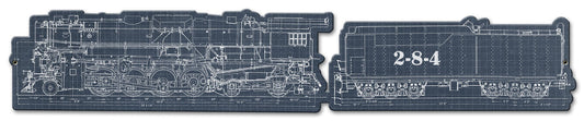 Train Blue Print 2-8-4 28 x 5