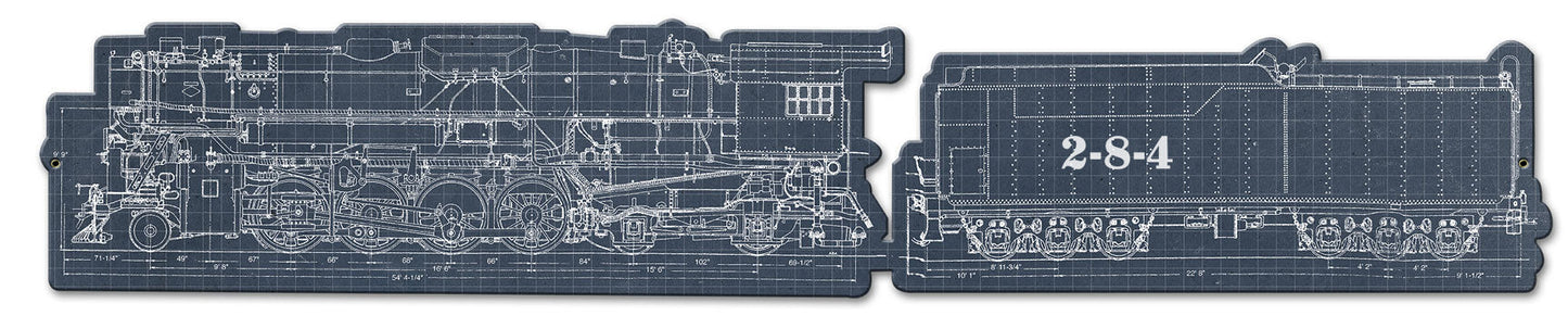 Train Blue Print 34 x 6