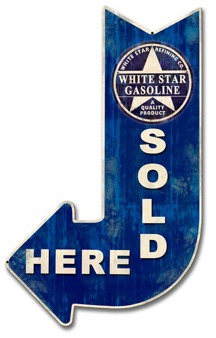 White Star Sold Here Arrow 15 x 24