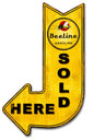 Beeline Gasoline Sold Here Arrow 15 x 24