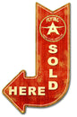 Flying A Sold Here Arrow 15 x 24