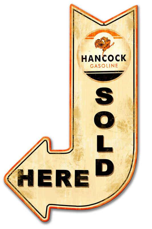 Hancock Sold Here Arrow 15 x 24