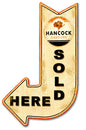 Hancock Sold Here Arrow 15 x 24