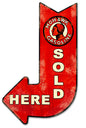 Mohawk Gasoline Sold Here Arrow 15 x 24