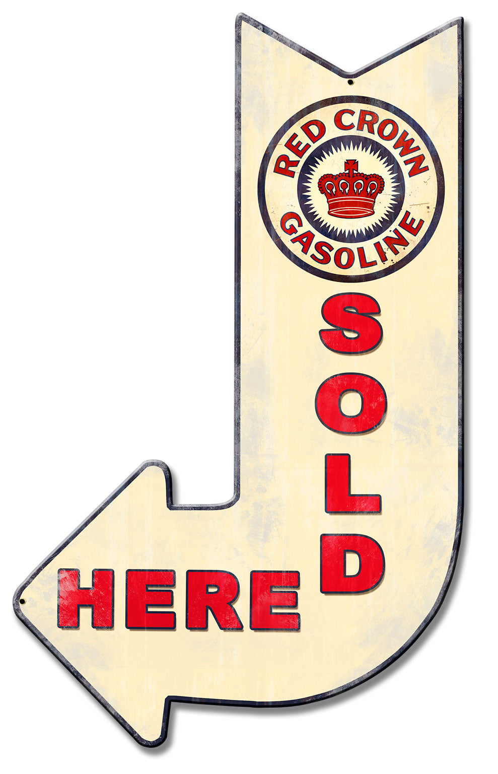 Red Crown Sold Here Arrow 15 x 24