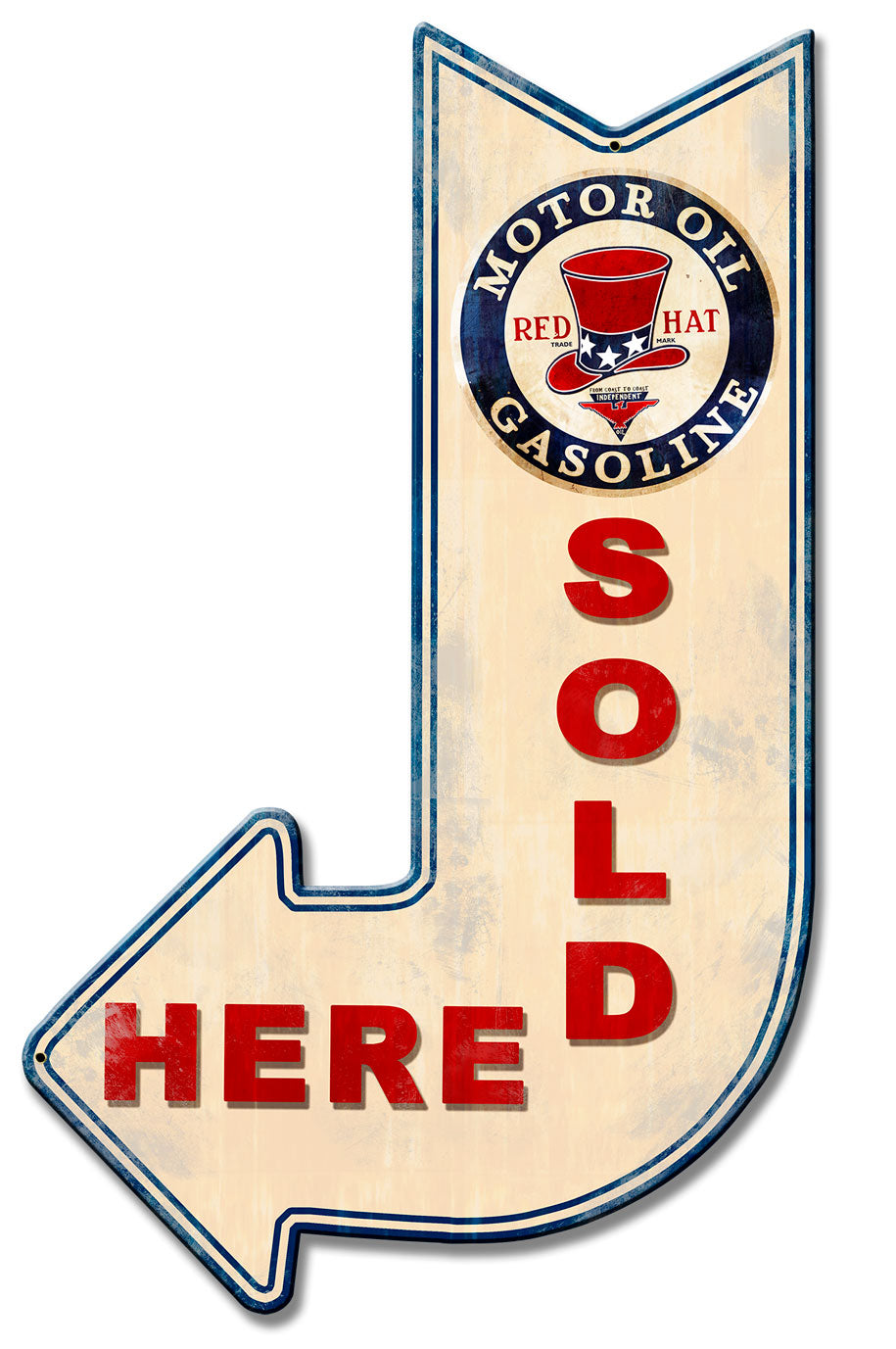 Red Hat Sold Here Arrow 15 x 24