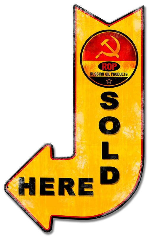 Russian Oil Products Sold Here Arrow 15 x 24