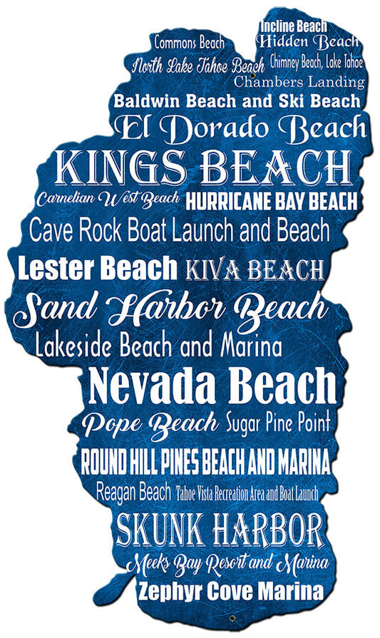 Lake Tahoe Beaches 16 x 24