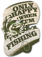 Only Happy When I'M Fishing 20 x 14
