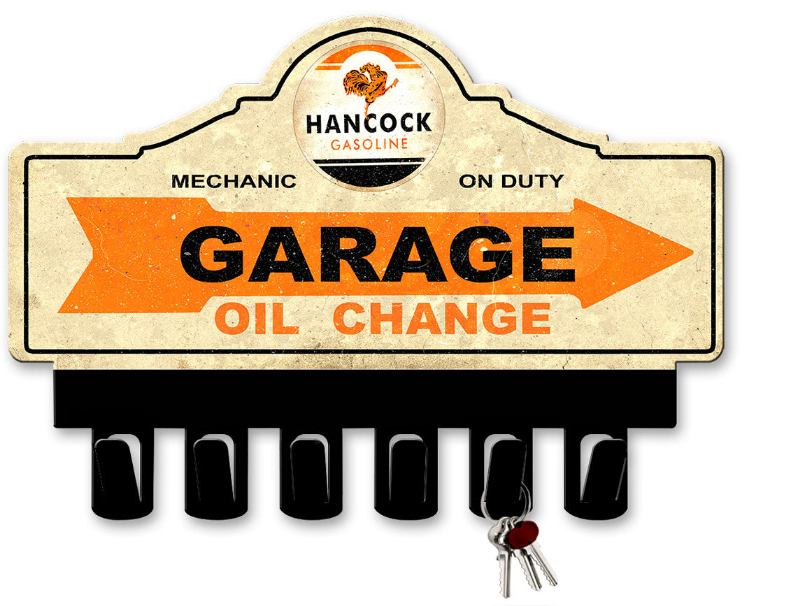 Hancock Gasoline Key Hanger 14 x 10