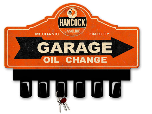 Classic Hancock Gasoline Key Hanger 14 x 10