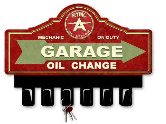 Green Flying A Gasoline Key Hanger 14 x 10