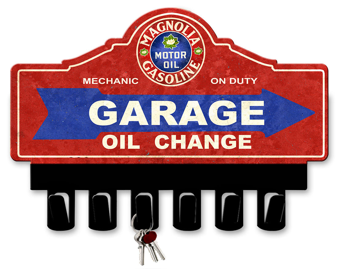 Magnolia Gasoline Key Hanger 14 x 10