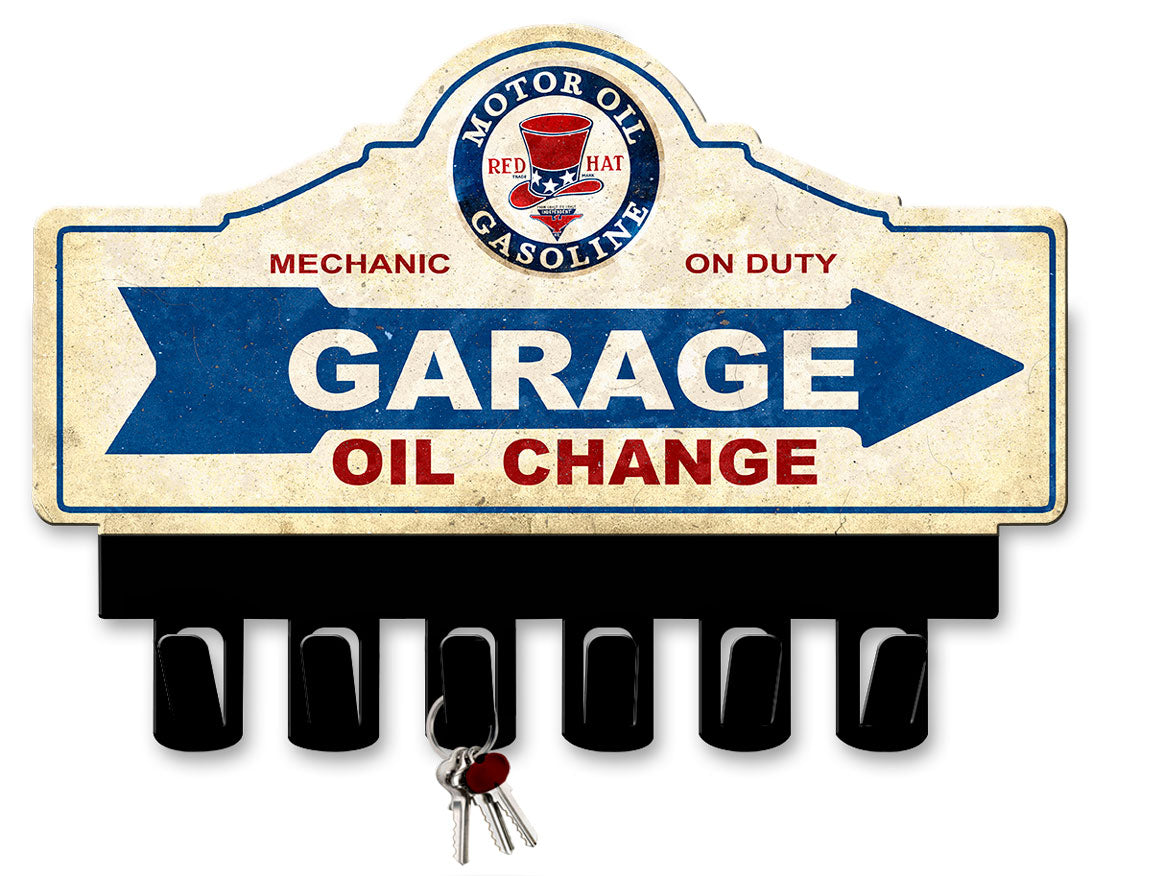 Motor Oil Gasoline Key Hanger 14 x 10