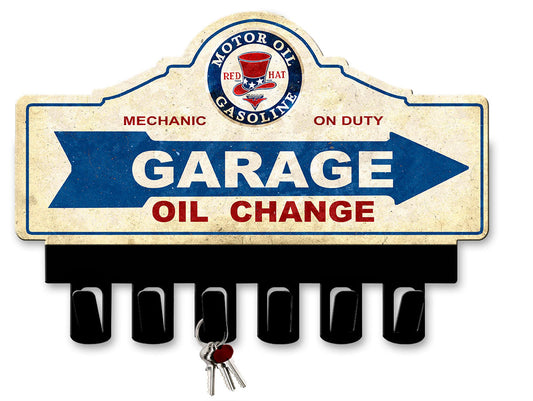 Motor Oil Gasoline Key Hanger 14 x 10