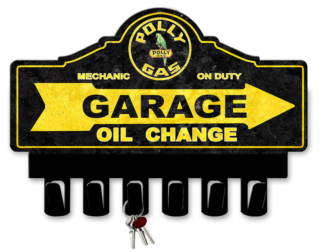 Polly Gasoline Key Hanger 14 x 10