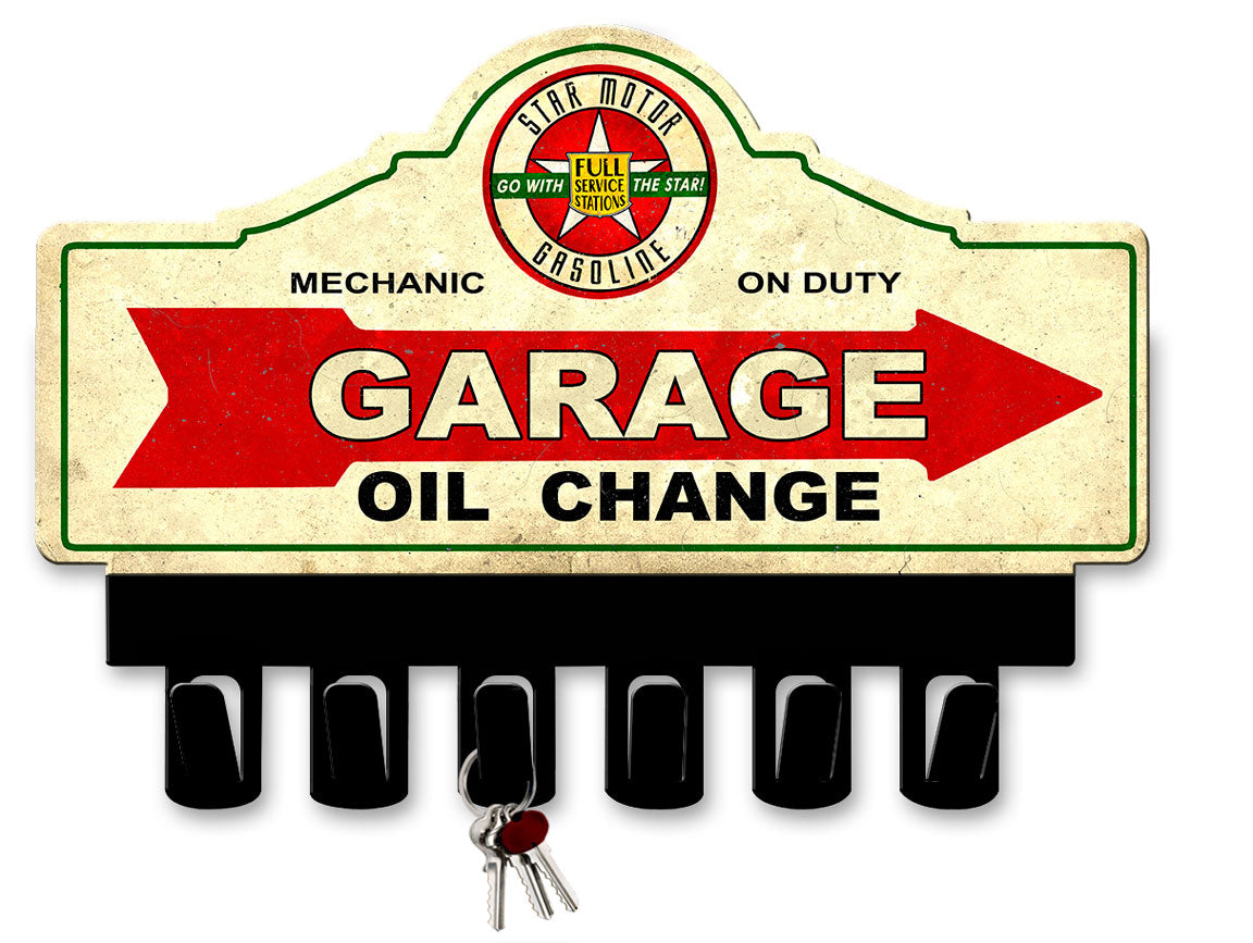 Star Motor Gasoline Key Hanger 14 x 10