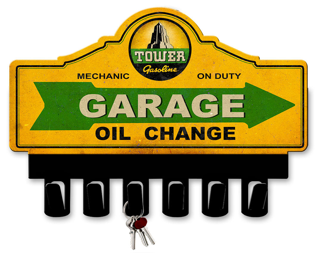 Tower Gasoline Key Hanger 14 x 10
