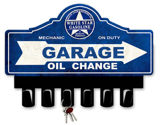 White Star Gasoline Key Hanger 14 x 10