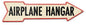 Airplane Hangar Arrow 34 x 8