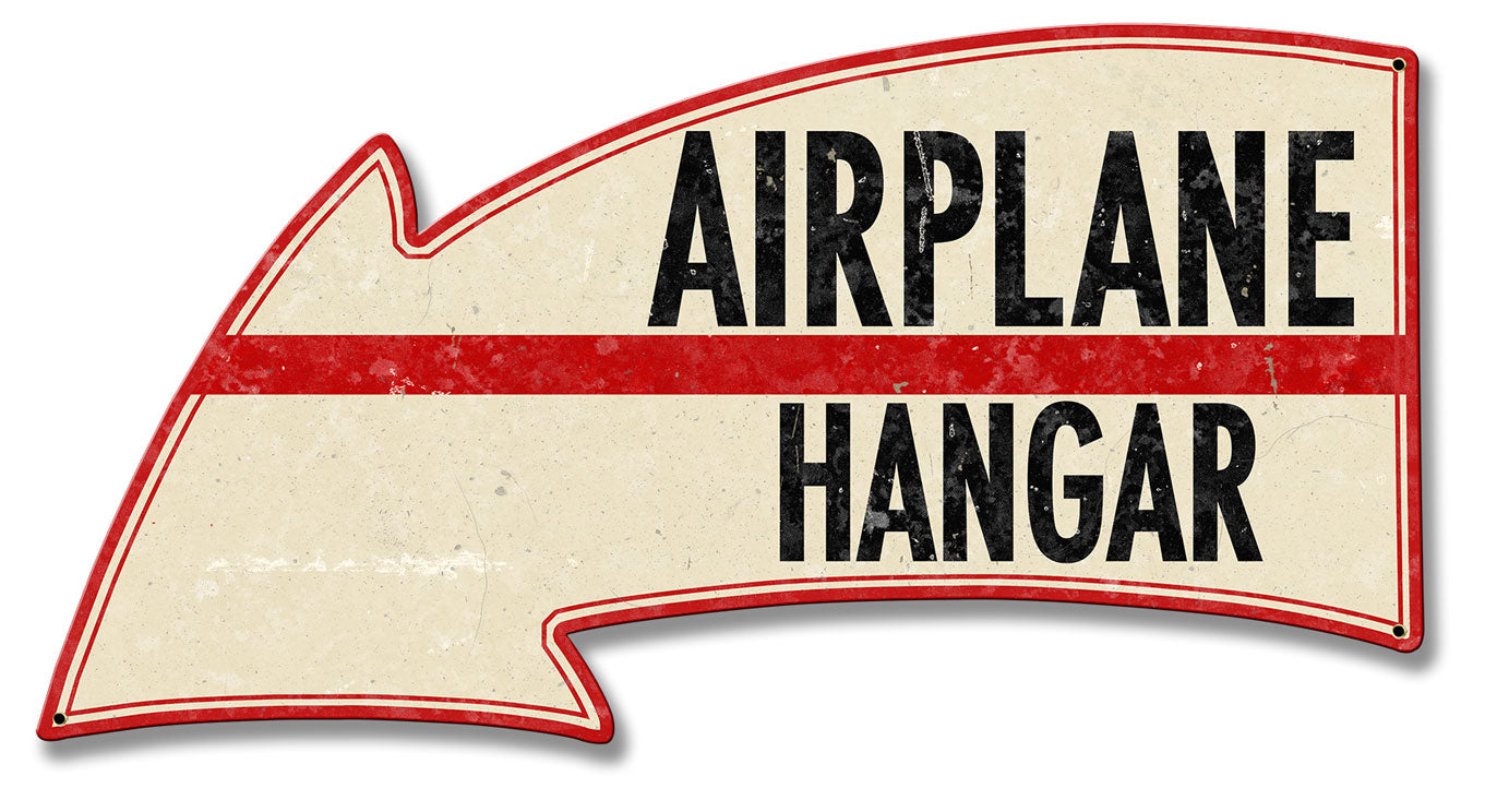 Airplane Hangar Arrow 21 x 11