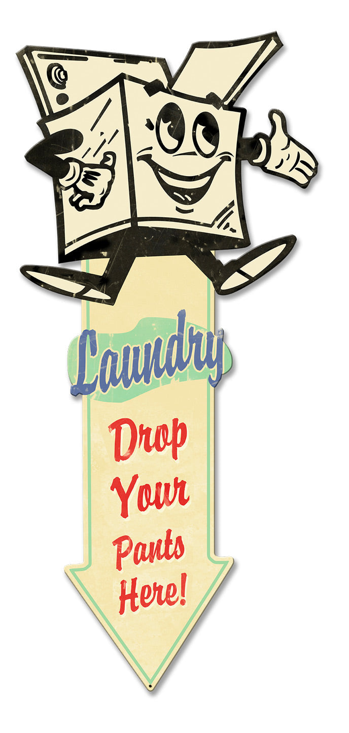 Laundry Arrow Down 27 x 12
