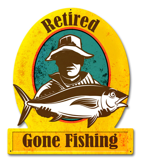Gone Fishing Retired 13 x 15
