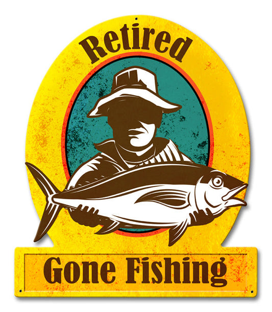 Gone Fishing Retired 13 x 15