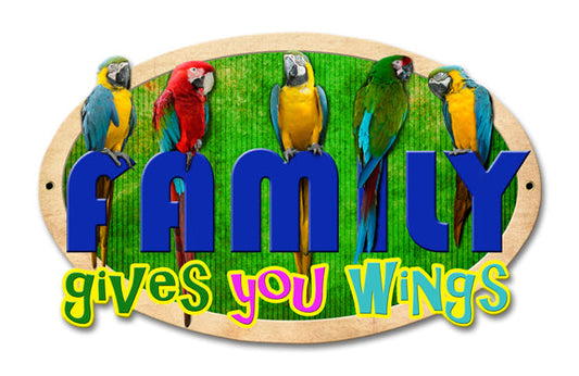Family Gives You Wings 18 x 10