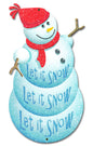 Let It Snow Snowman 12 x 20