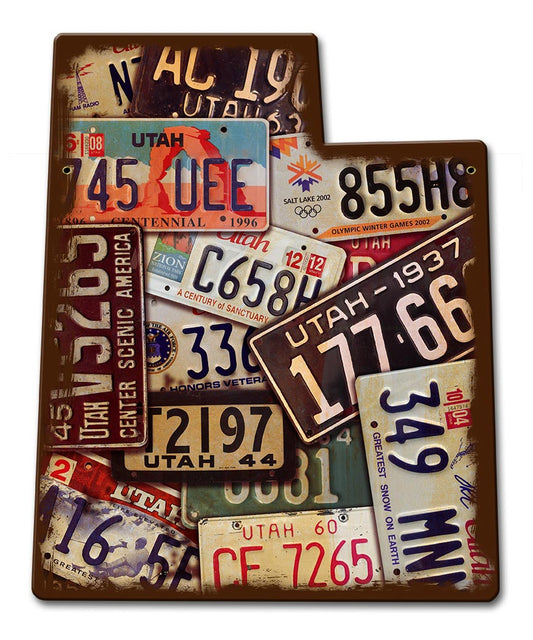 Utah License Plates 11 x 13
