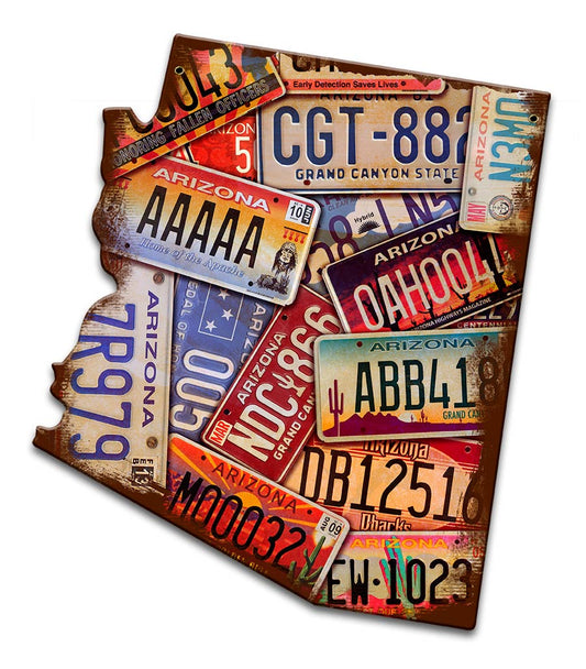 Arizona License Plates 11 x 12