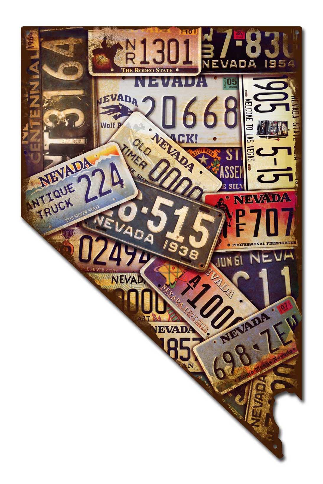 Nevada License Plates 14 x 22
