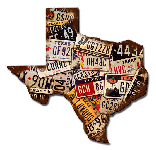 Texas License Plates 15 x 15
