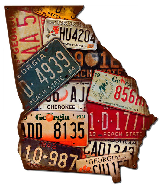 Georgia License Plates 17 x 20