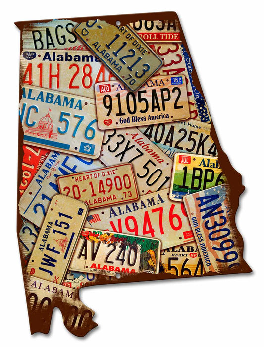 Alabama License Plates 15 x 20