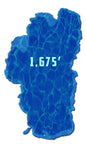 Lake Tahoe Depth 1675 13 x 22