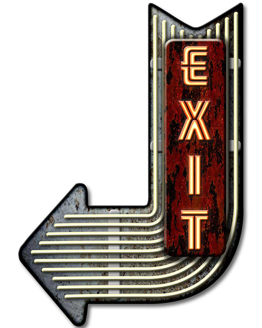 Exit Lt Arrow 17 x 25