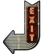 Exit Lt Arrow 17 x 25