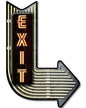 Exit Rt Arrow 17 x 25