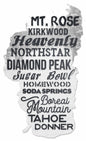 Tahoe Ski Resorts 18 x 30