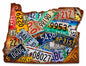 Oregon License Plates 19 x 14