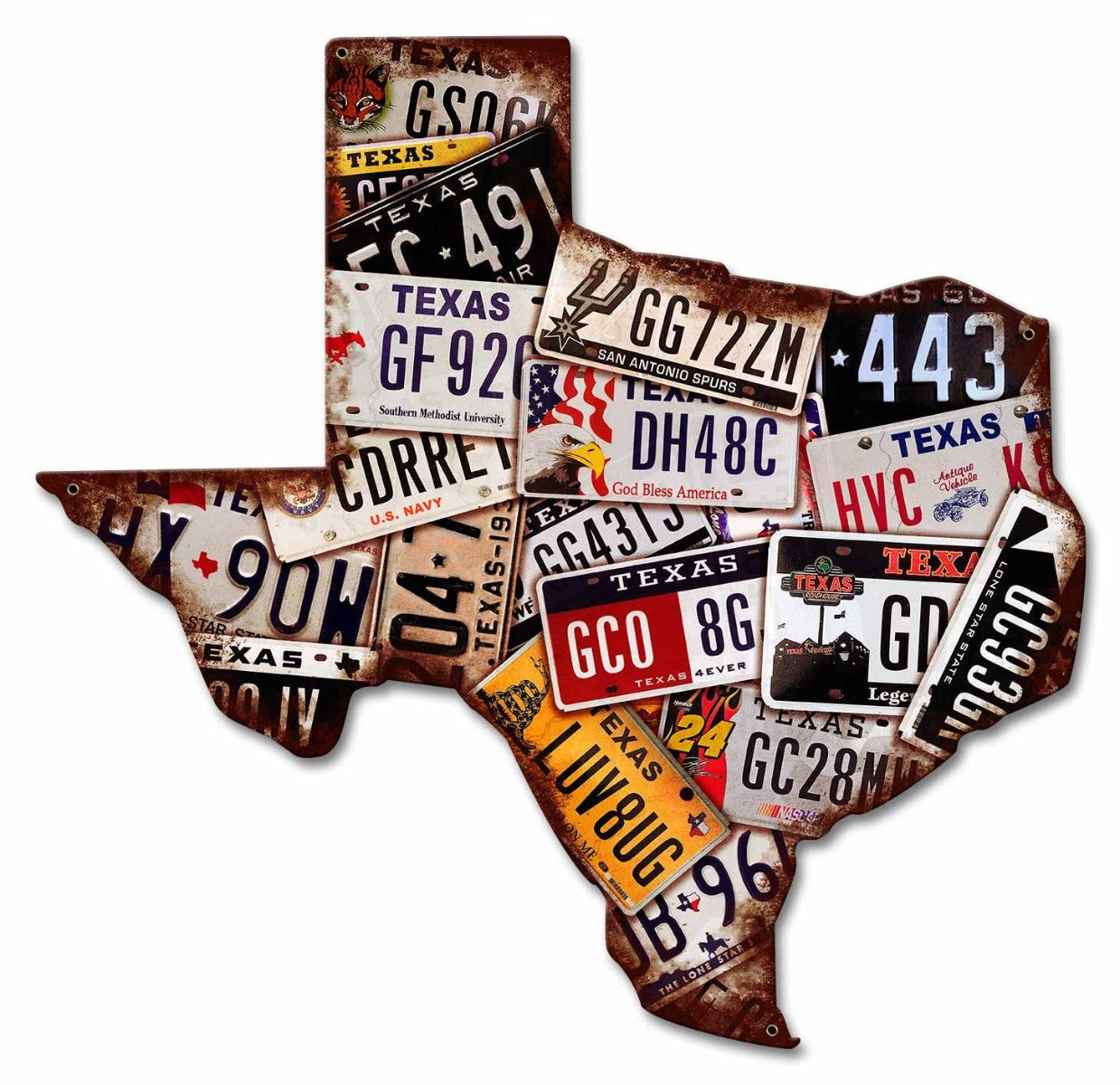 Texas License Plates 19 x 19