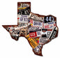 Texas License Plates 19 x 19
