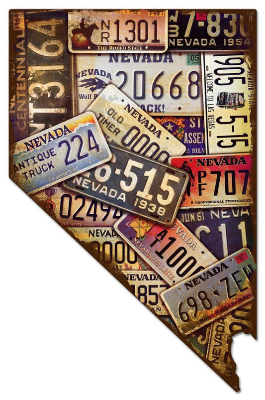 Nevada License Plates Vintage Style Metal Sign 24 x 37