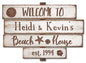 Beach House White Personalized 18 x 13