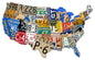 License Plate Map Usa 40 x 25